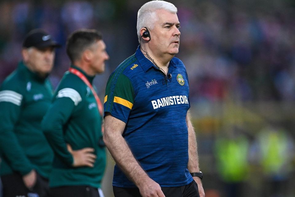 Offaly manager Leo O'Connor during the Leinster U-20 hurling championship final against Wexford last month. Photo: Piaras Ó Mídheach/Sportsfile