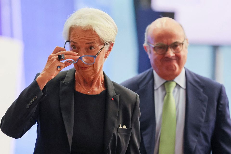 European Central Bank president Christine Lagarde and vice-president Luis de Guindos. Photo: Wolfgang Rattay