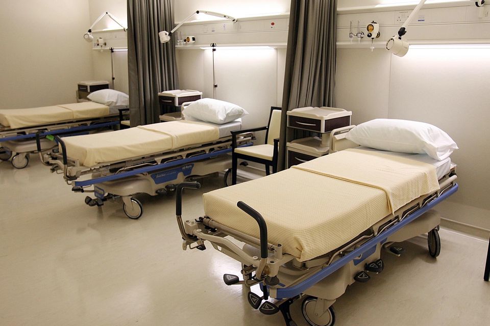 Beds in a hospital in Dublin (Julien Behal/AP)