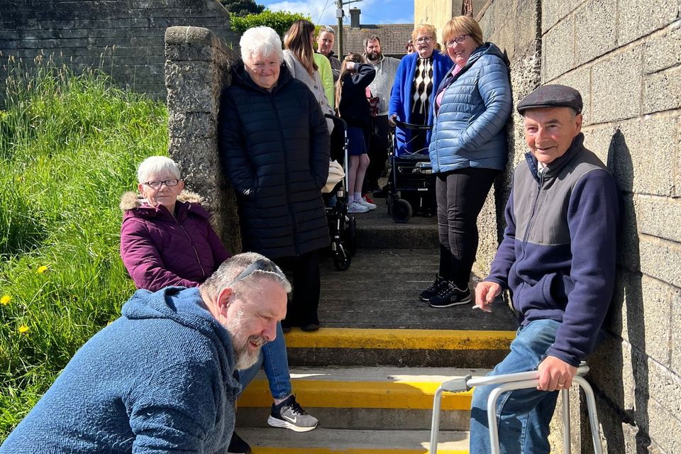 Elderly residents say that they can no longer navigate the steps which link Kennedy Park to the road at the front of Highfields.