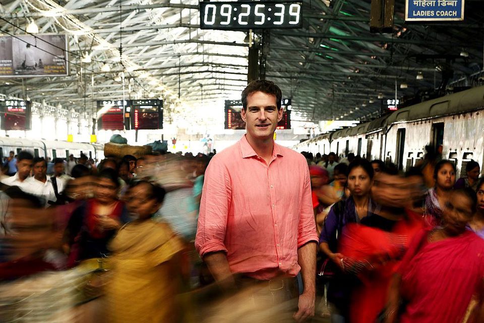 Leaving at the first stop: Dan Snow, one of four presenters the BBC dispatched to bring us World's Busiest Railway