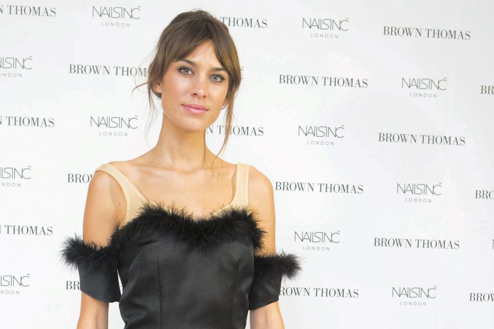 Alexa is a major fan of Irish designer Simone Rocha and wore one of her marabou-trimmed satin dresses when she came to Dublin in 2014 to launch her Nails Inc line at Brown Thomas.