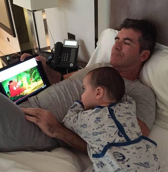 Simon and baby Eric. Picture:Twitter/@SimonCowell
