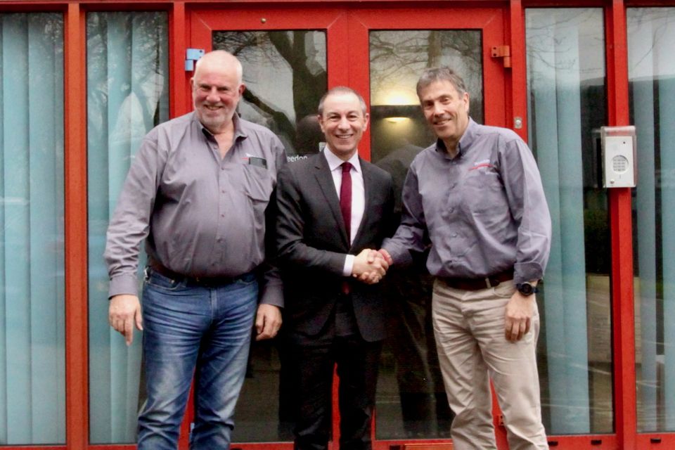 John Weedon, Weedon managing director, Brian O’Sullivan, Zeus founder and owner, Peter Weedon, Weedon operations director