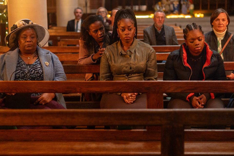 Grandma Veronica (Llewella Gideon), Queenie (Dionne Brown) and Diana (Cristale De’Abreu). Photo: Channel 4 / Latoya Okuneye