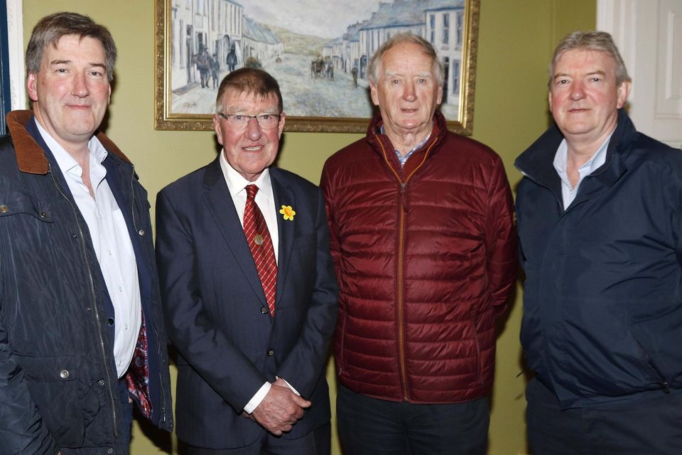 Mark, Cllr Ian and Andrew Dpoyle with Fianna Fáil activist Syl Barrett at the announcement of Ian's candidacy to contest the forthcoming Cork County Council election.