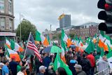 thumbnail: People take part in an anti-immigration demonstration in Dublin. Photo: PA