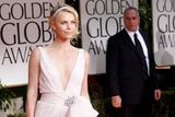 thumbnail: Charlize Theron looked stunning in this pale pink Dior gown.