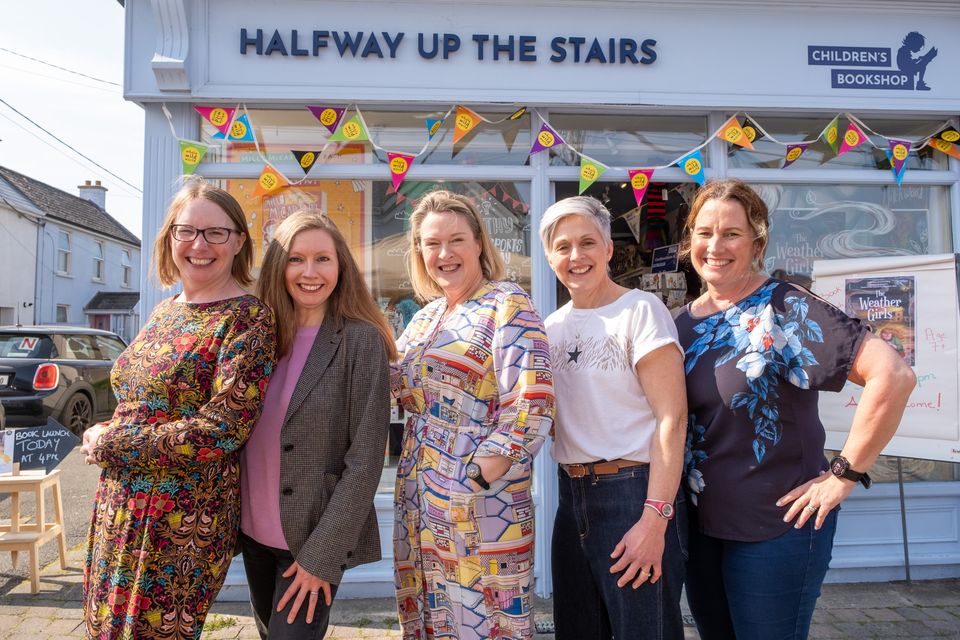 The Halfway Up The Stairs team: Trish Hennessy, Amanda Dunne, Sarah Webb, Meriel O'Toole and Kathleen Macadam. Photo: Leigh Anderson