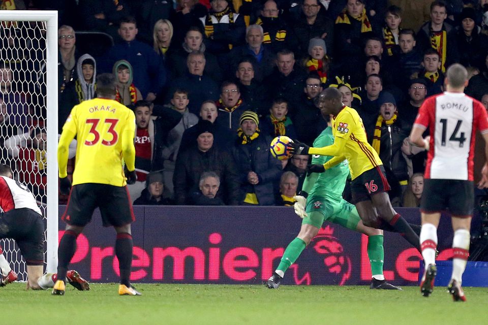Abdoulaye Doucoure scores Watford's controversial equaliser