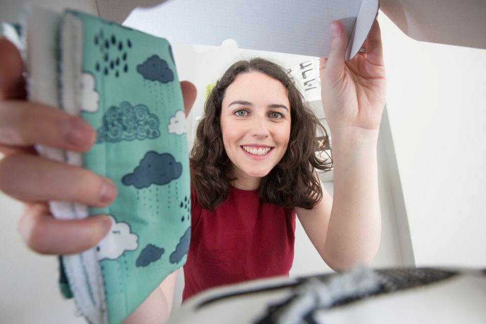 Sarah Walsh, who came up with the idea for her Baba Box when she returned to Dublin to give birth to her son Ted after 10 years in London Picture: Mark Condren