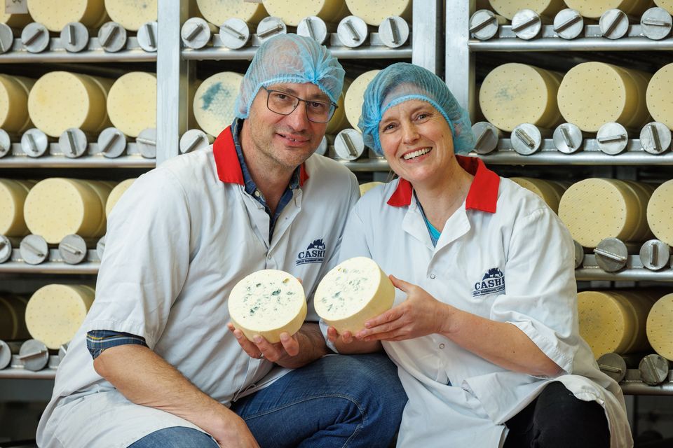 Say cheese: Sarah and Sergio Furno at the Cashel Farmhouse manufacturing site in Tipperary. Photos: Dylan Vaughan