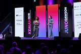 thumbnail: Juno Dawson, right, on stage with Kemah Bob at the National Student Pride 2023 at the University of Westminster in February. Picture by John Phillips/Getty Images