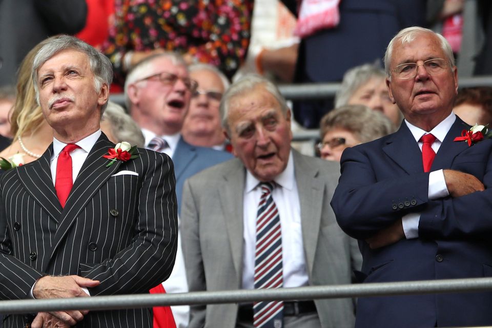 Stan Kroenke (left) is Arsenal's majority shareholder.