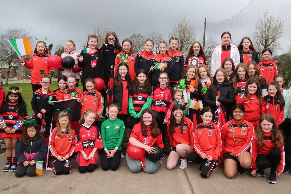 The Ladies Football Club all set for the Newmarket St. Patrick's Parade Photo by Sheila Fitzgerald
