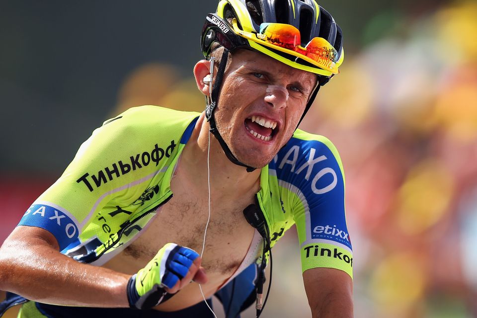 Rafal Majka gave the Tinkoff-Saxo team plenty to cheer about as he fought off Italy's Vincenczo Nibali to claim stage 14 of the Tour de France