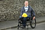 thumbnail: Health and Safety presenter James Gorry who lost the use of his legs in a workplace accident in 2005 on a building site. Photo:  Finbarr O'Rourke