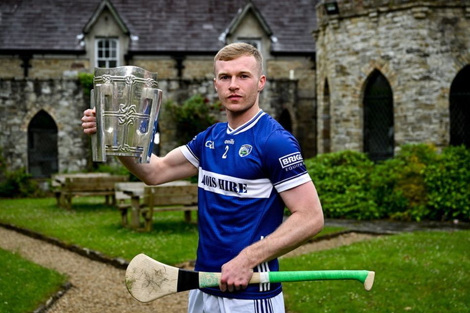 Laois' Podge Delaney with the Liam MacCarthy Cup at the All-Ireland SHC launch at Kinnitty Castle in Offaly. Photo: Brendan Moran/Sportsfile