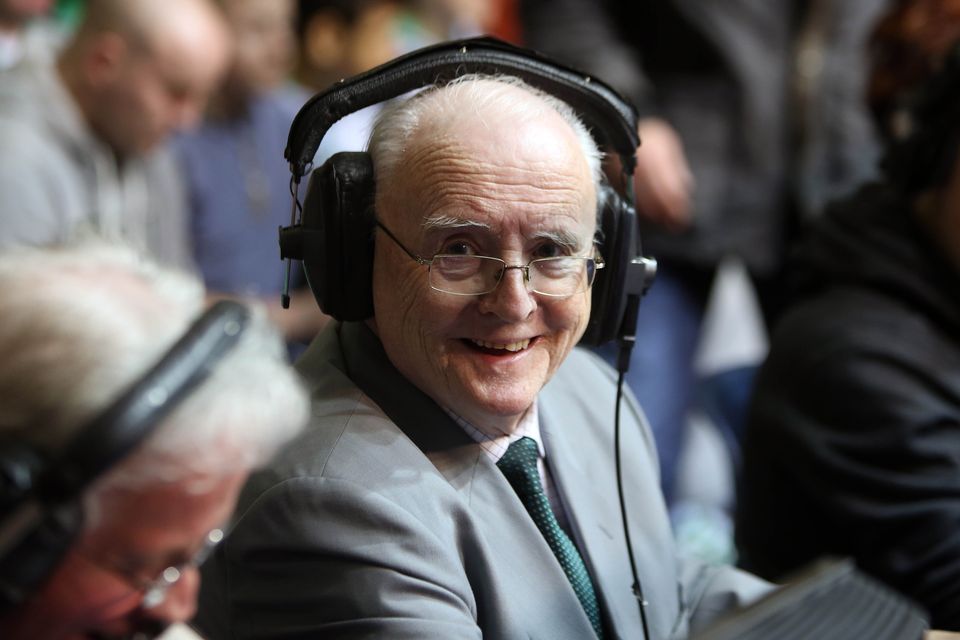 Veteran RTÉ Sports commentator Jimmy Magee (better known as the Memory Man) at the National Boxing Stadium, Dublin. Photo: Getty