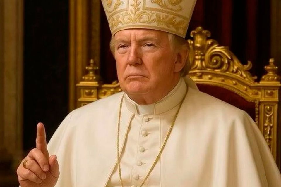 Donald Trump reposted this AI image of himself as the Pope on Truth Social