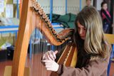 thumbnail: Cara O'Mahony on harp during the Gorey Ballygarrett CCE Junior Feis in St Joseph's School, Gorey on Sunday. Pic: Jim Campbell