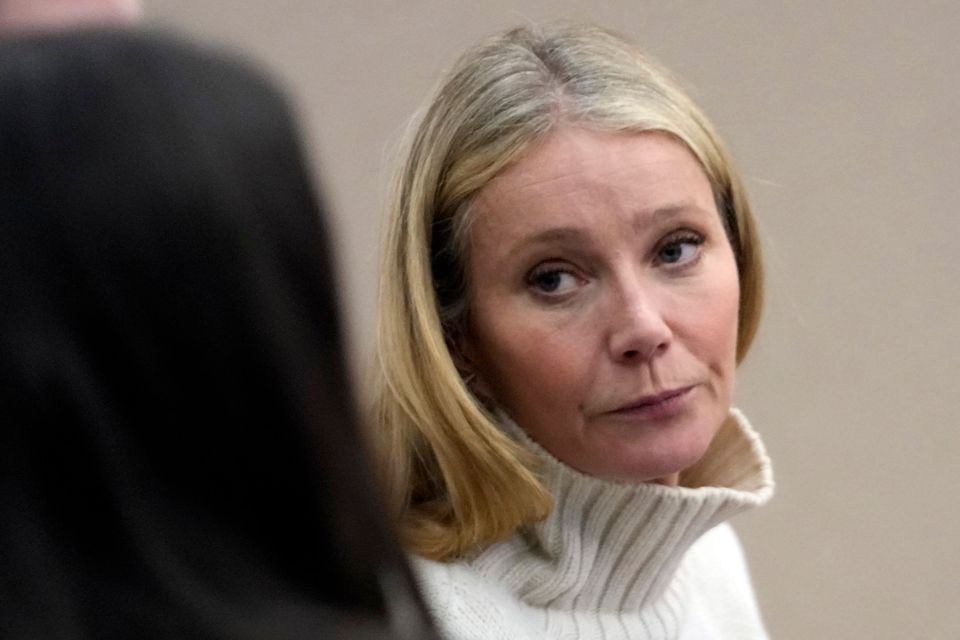 Actor Gwyneth Paltrow looks on before leaving the courtroom (Rick Bowmer/AP)