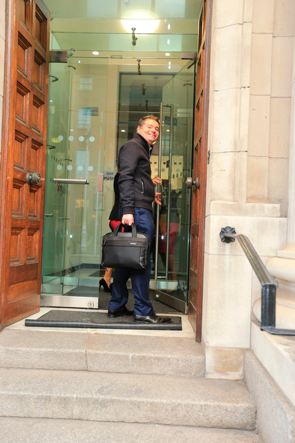 Finance Minister Paschal Donohoe arrives to work on Budget Day (Photo: Gerry Mooney)