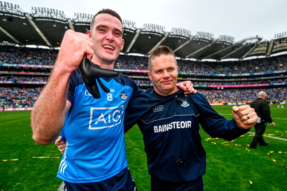 Brian Fenton with Dublin manager Dessie Farrell