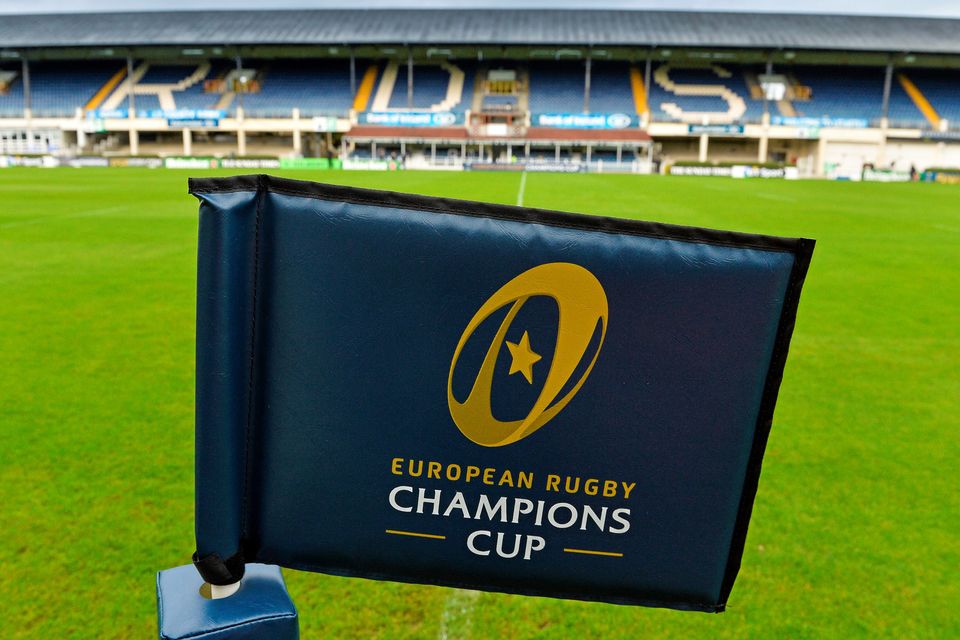 19 October 2014; A European Rugby Champions Cup touchline flag at the RDS. European Rugby Champions Cup 2014/15, Pool 2, Round 1, Leinster v Wasps, RDS, Ballsbridge, Dublin. Picture credit: Brendan Moran / SPORTSFILE