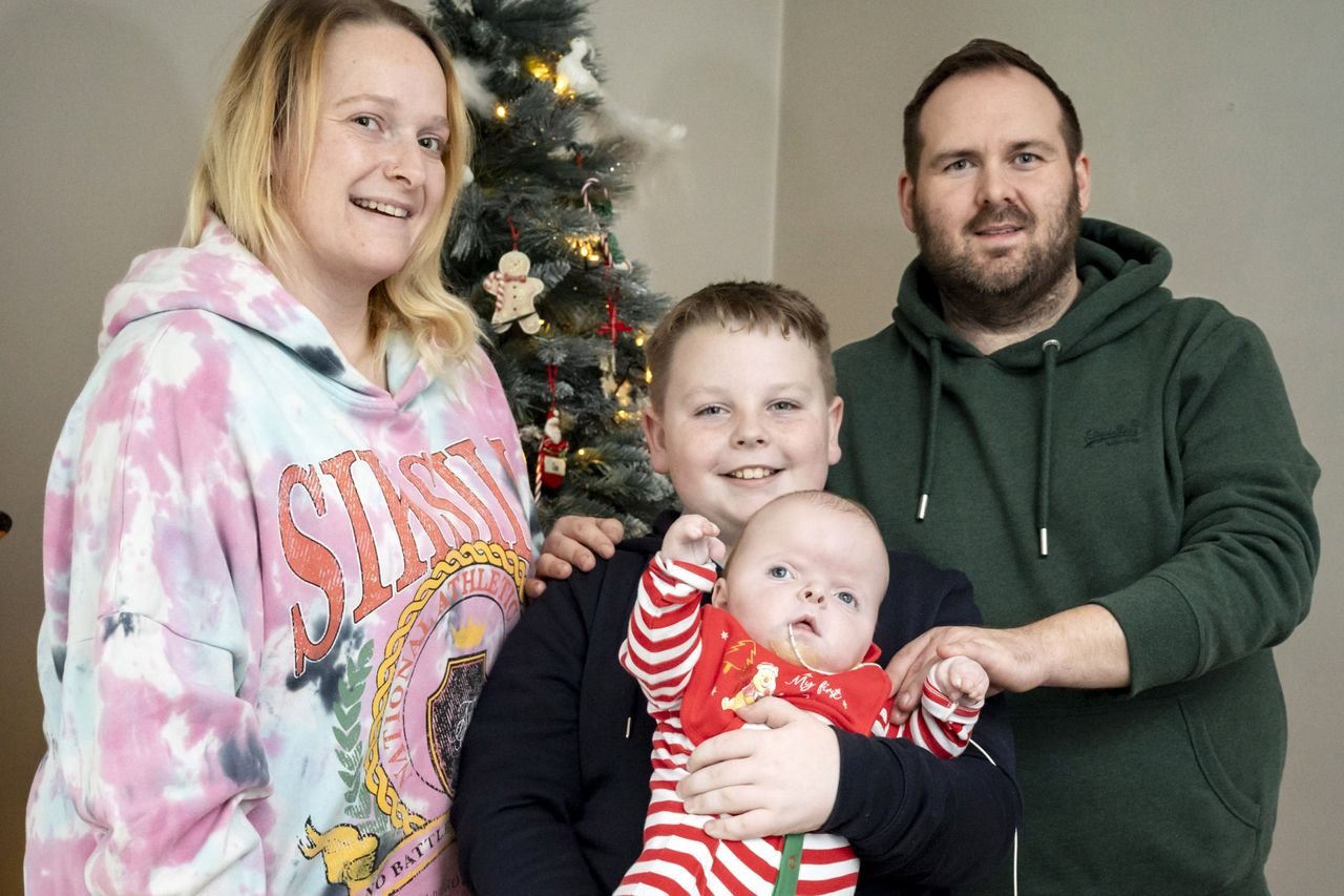 Up to 100 children will spend Christmas in hospital, but baby Callum ...