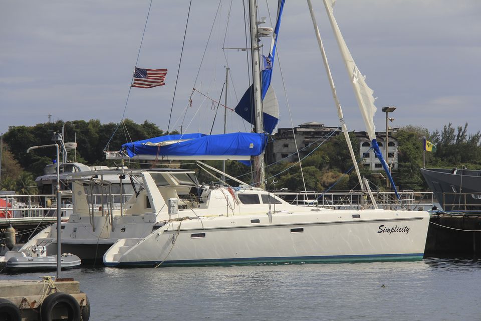 The yacht Simplicity was hijacked by the three escaped prisoners from Grenada (AP Photo/Kenton X. Chance)