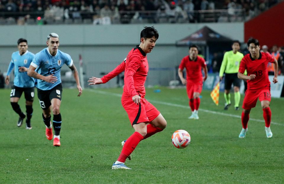 South Korea's Son Heung-min in action against Uruguay. Photo: Reuters