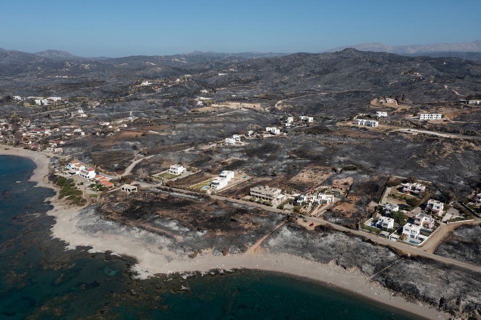 Empty beaches in Rhodes in July 2023