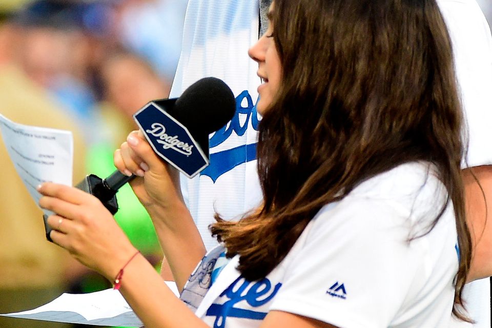 Ashton & Mila's Dodgers Game PDA