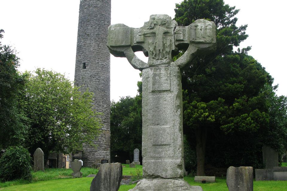Round tower and High Cross at Kells, Co. Meath