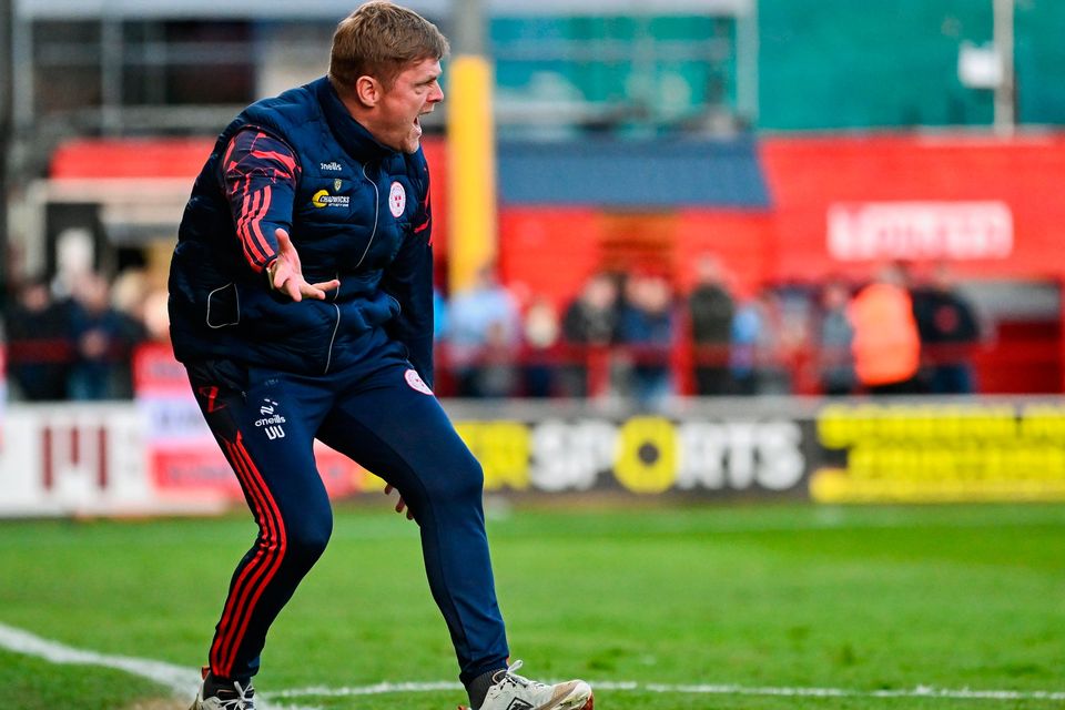 Shelbourne manager Damien Duff during the SSE Airtricity Men's Premier Division match between Shelbourne and St Patrick's Athletic at Tolka Park. Photo by Piaras Ó Mídheach/Sportsfile