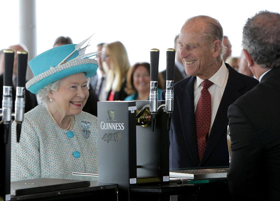Queen Elizabeth and Prince Philip at the Guinness Storehouse, in Dublin in 2011. Photo: Reuters