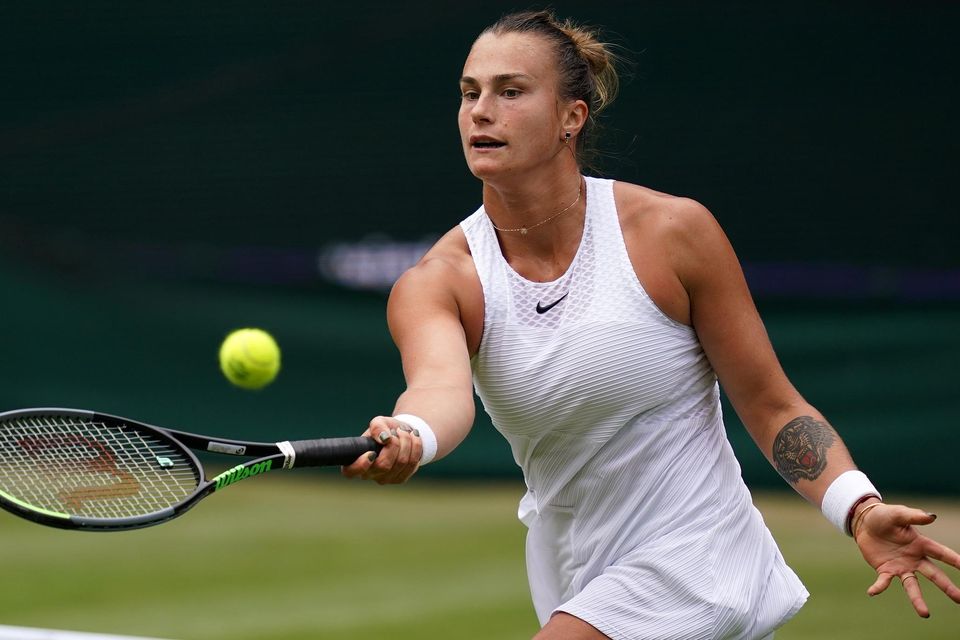 Aryna Sabalenka will be one of the favourites for the women’s title at Wimbledon (John Walton/PA)