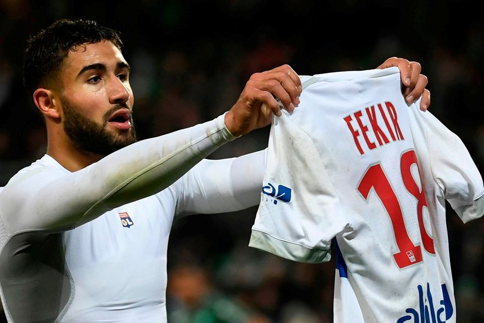 Lyon's French midfielder Nabil Fekir being strongly linked with a move to Liverpool
