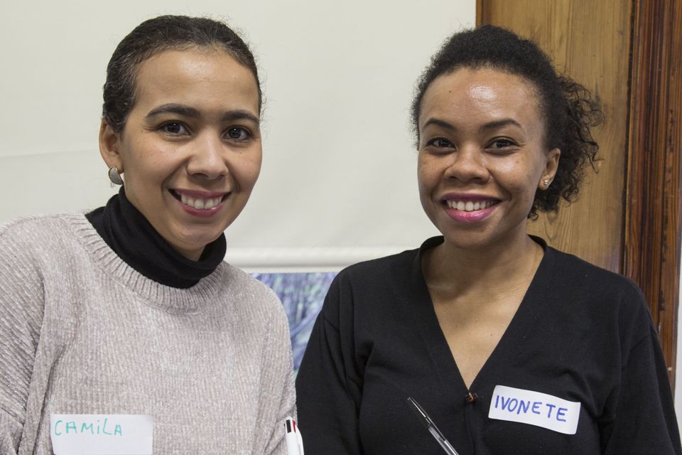 Participants in the ‘Being a Teacher in Ireland’ course, Camila Arvani and Ivonete Lopes.
Photo: Colin O’Riordan