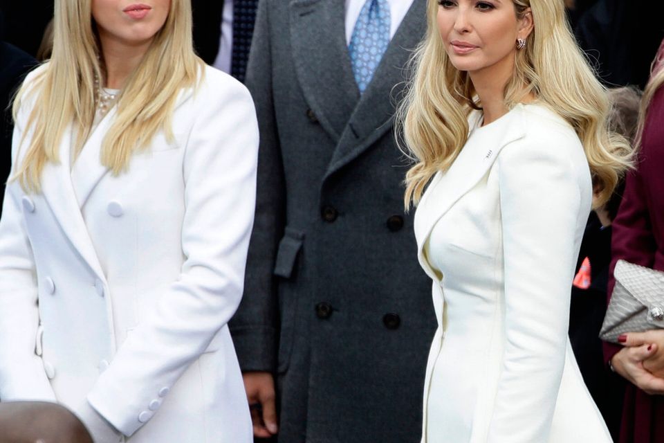 President-elect Donald Trump's children, from left, Tiffany, Donald Trump Jr. and Ivanka Trump arrive for the 58th Presidential Inauguration at the U.S. Capitol for President-elect Donald Trump in Washington, Friday, Jan. 20, 2017. (AP Photo/Matt Rourke)