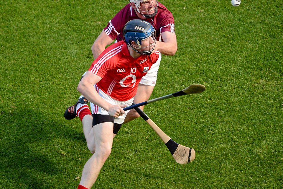 12 August 2012; Conor Lehane, Cork, in action against Niall Donoghue, Galway. GAA Hurling All-Ireland Senior Championship Semi-Final, Galway v Cork