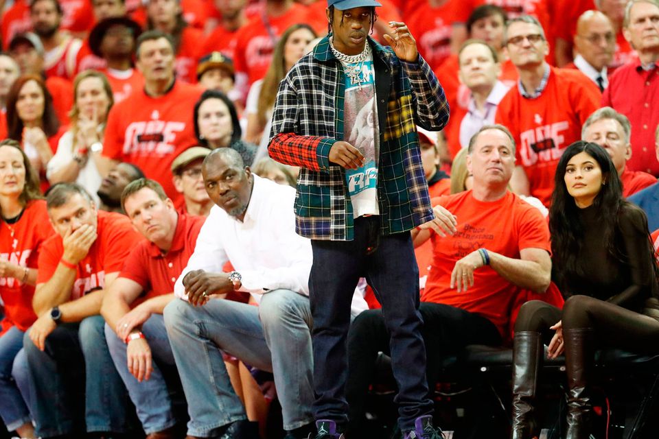 In rare public appearance, Travis Scott seen courtside at Houston Rockets  game Sunday