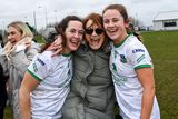 thumbnail: Sisters Grace, left, and Yvonne Lee, of Limerick pictured with their mother Breda Holton Lee after the Lidl National League Division 4 semi-final win over Leitrim at Pádraig Pearses in Roscommon. Photo: Seb Daly/Sportsfile