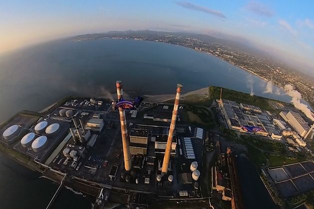 ESB reports Red Bull skydive between Poolbeg chimneys to aviation authority, branding stunt a ‘very serious safety incident’