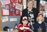 thumbnail: Billy and Catherine McGowan from the US with principal Aileen Kennedy during International Day in Bunscoil Loreto, Gorey. Photo: Jim Campbell