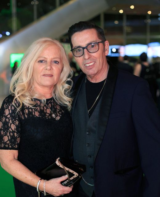 Christy Dignam with his wife Kathryn at the An Post Irish book awards at the Convention Centre in Dublin in 2019. Photo: Mark Condren