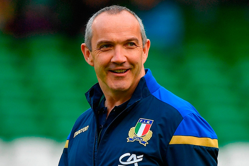 Conor O’Shea will hope to leave his mark on Italy. Photo: Brendan Moran/Sportsfile