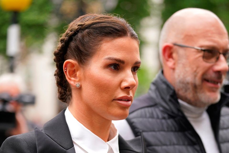 Rebekah Vardy arrives at the Royal Courts Of Justice, Picture date: Friday May 13, 2022. PA Photo. Rooney accused Vardy of leaking "false stories" about her private life in October 2019 after carrying out a months-long "sting operation" which saw her dubbed "Wagatha Christie". Yui Mok/PA Wire