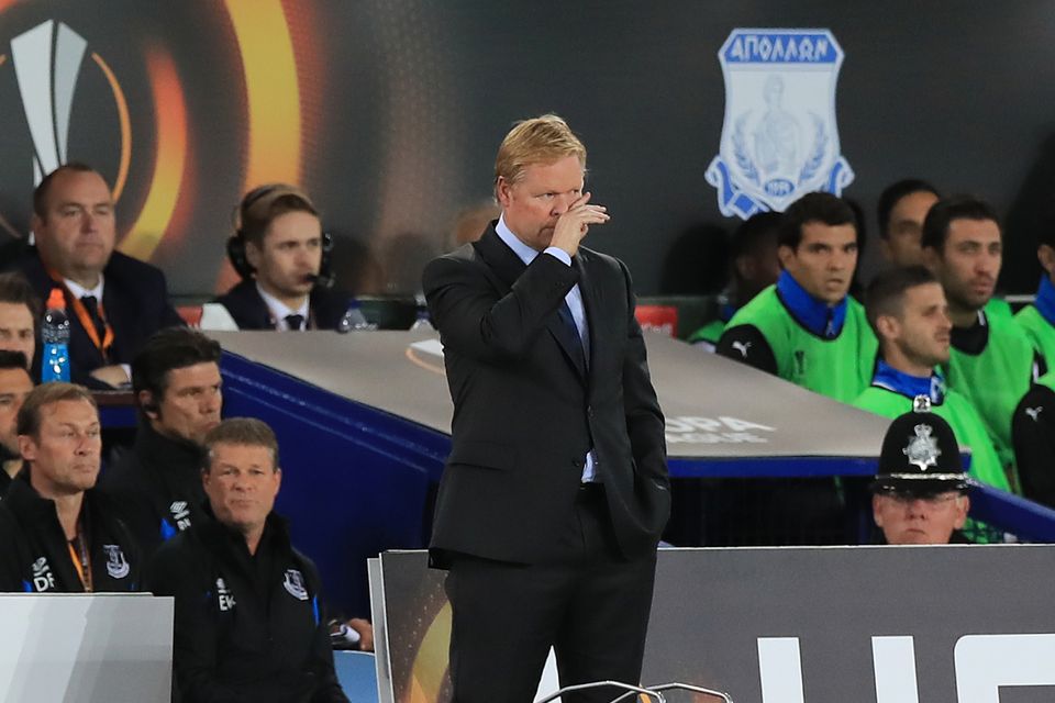 Ronald Koeman's Everton were held to a 2-2 draw at home by Apollon Limassol on Thursday..